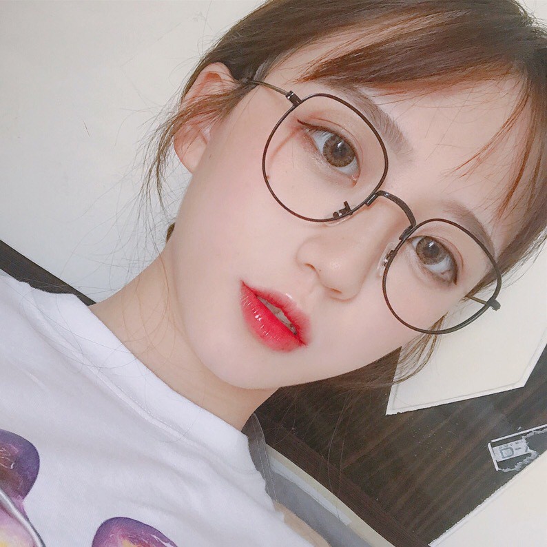 Kính Mắt Nữ Thời Trang, Gọng Kính Nhựa Form Tròn, Kính Mắt Giả Cận Hàn Quốc Cực Hot, Trẻ Trung Năng Động