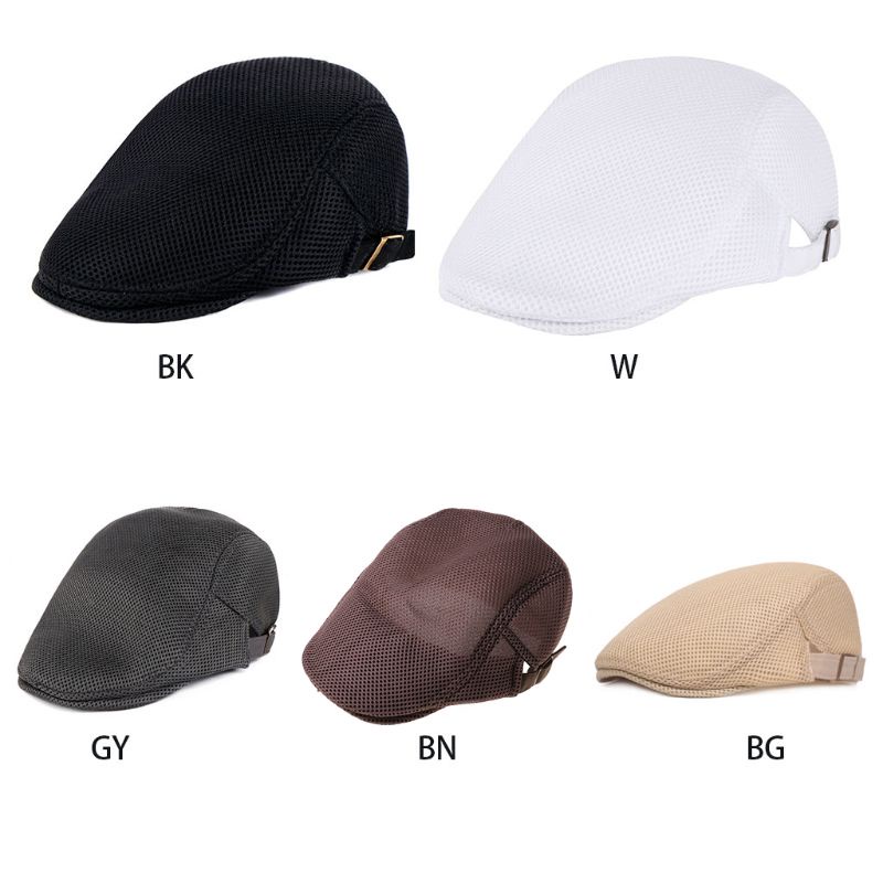 Youyo Mũ Nồi Beret Lưới Thoáng Khí Mềm Mại Phẳng Mùa Hè Cho Nam