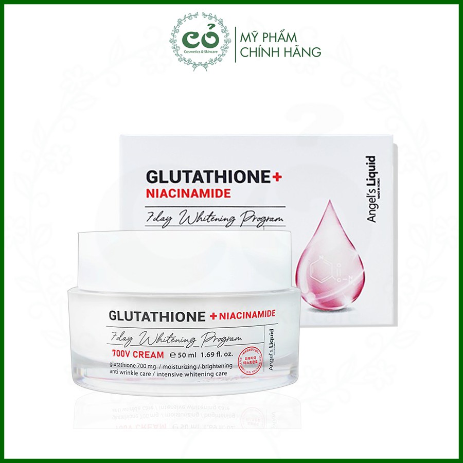 Kem Dưỡng Trắng Da Angel Liquid 7Day Whitening Program Glutathione Plus Niacinamide 700V Cream 50ML