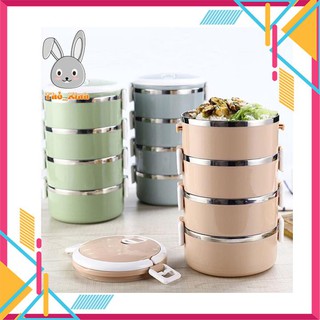 Cặp lồng cơm giữ nhiệt 4 tầng cao cấp, hộp đựng thức ăn giữ nóng cao cấp
