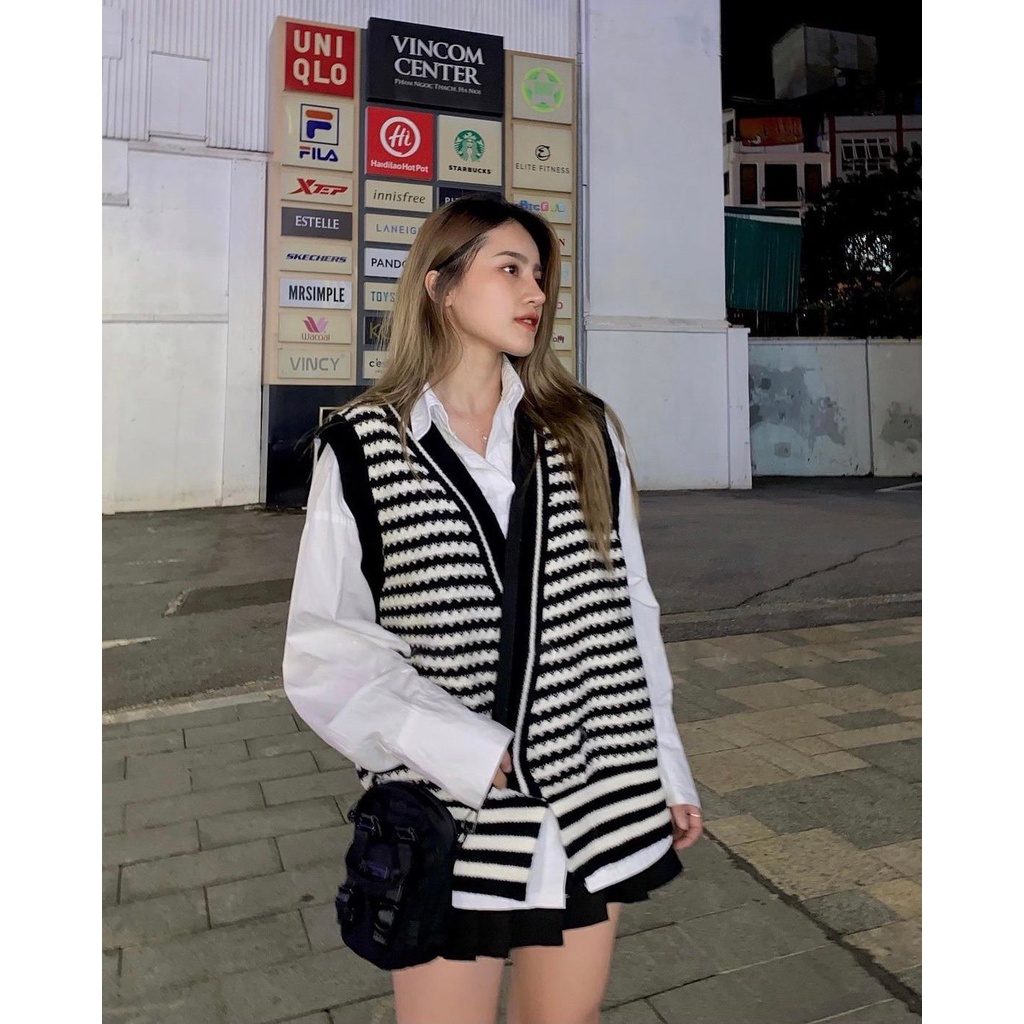 Áo len gile kẻ - Hàng Chất Lượng loại tốt nhất | BigBuy360 - bigbuy360.vn