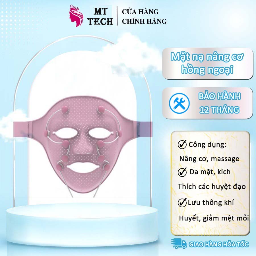 Mặt Nạ Nâng Cơ Masage Hồng Ngoại Nâng Cơ Xoa Nhăn Chống Chảy Sệ Bảo Hành 12 Tháng