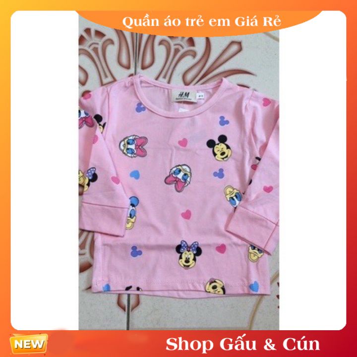 Bộ quần áo thu đông cho bé gái chất cotton , tăm mềm mịn, co giãn , thấm hút mồ hôi tốt 6kg -11kg