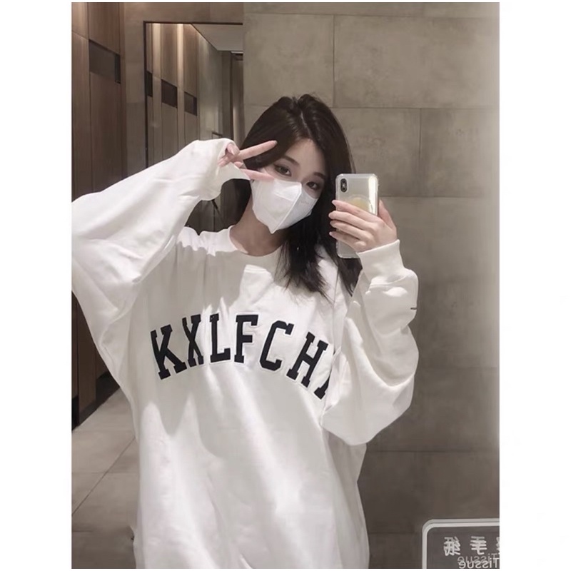 Áo SWEATER chữ nổi “ KXLFCHN “ Chất nỉ bông xịn mịn form rộng Unisex thoải mái nam nữ cực đẹp cực xịn | BigBuy360 - bigbuy360.vn