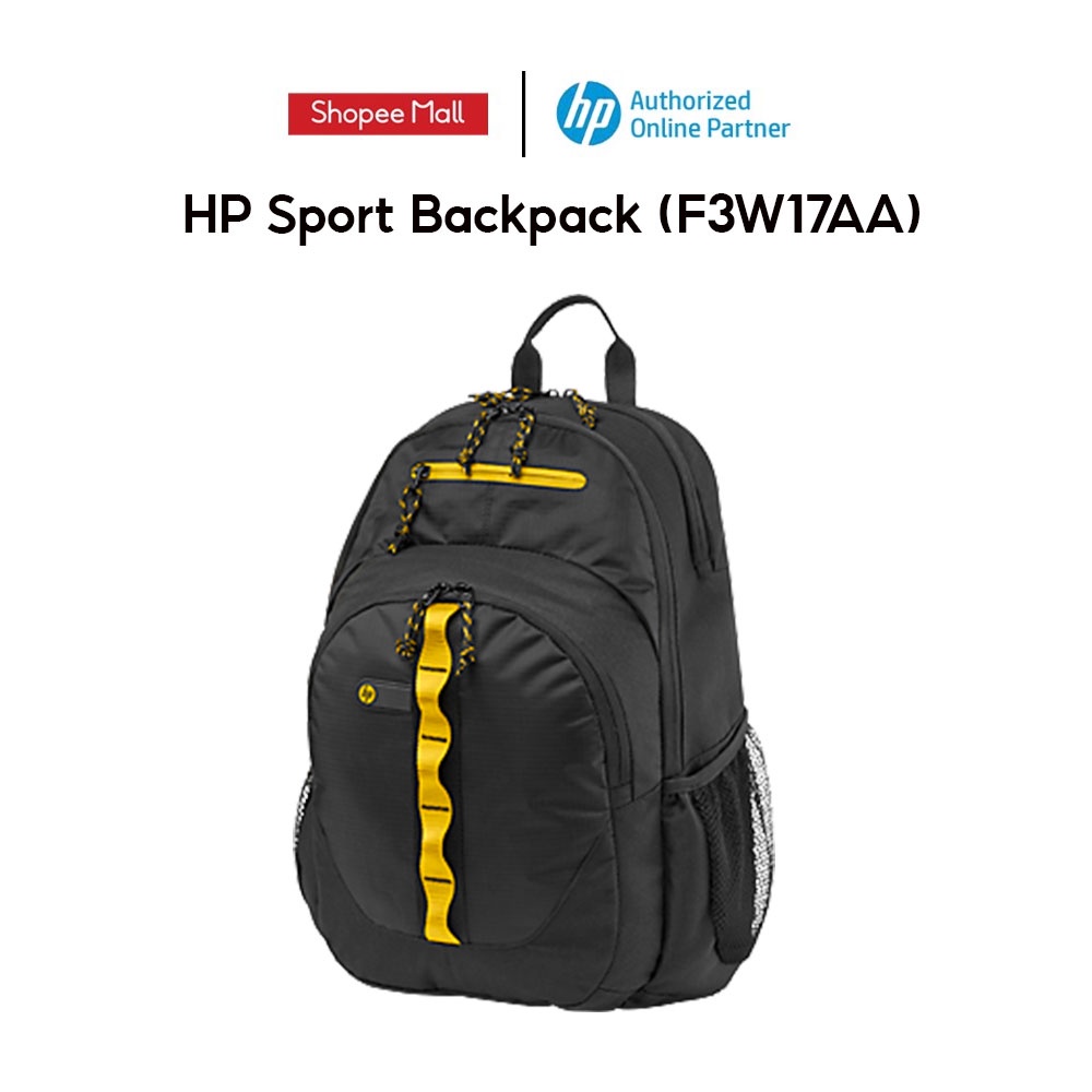 Balo HP Sport Backpack (Black/Yellow) (F3W17AA) Shopee Việt Nam