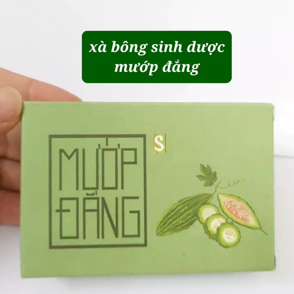 Xà bông sinh dược mướp đắng 100g xà phòng tắm chiết xuất nguyên chất từ thảo mộc thiên nhiên