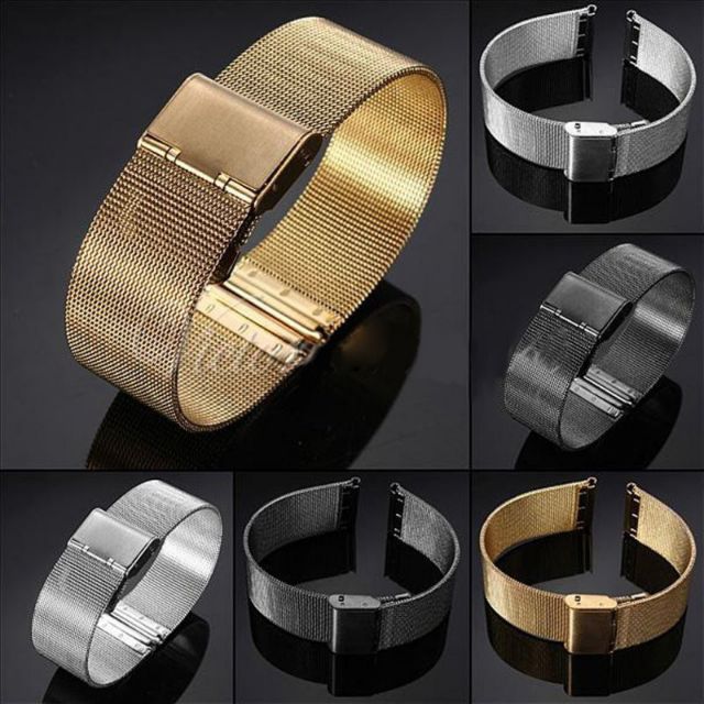 Dây Đồng Hồ ♥️FREESHIP♥️ Giảm 10k khi nhập mã  Thép Không Gỉ Size 18mm 20mm 22mm 24mm