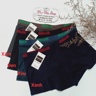 Combo 4 quần lót nam đùi boxer rebellion - thun lạnh - hàng cao cấp