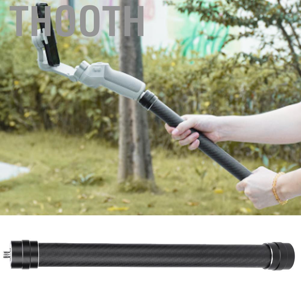 Thooth Carbon Fiber Extension Rod Handheld Stabilizer Self Stick for DJI OM 4/Osmo Mobile 2 3 4
