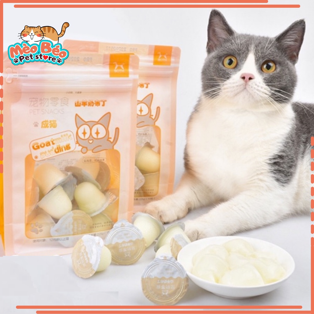 Thạch pudding sữa dê cho mèo bổ sung canxi gói 225gr