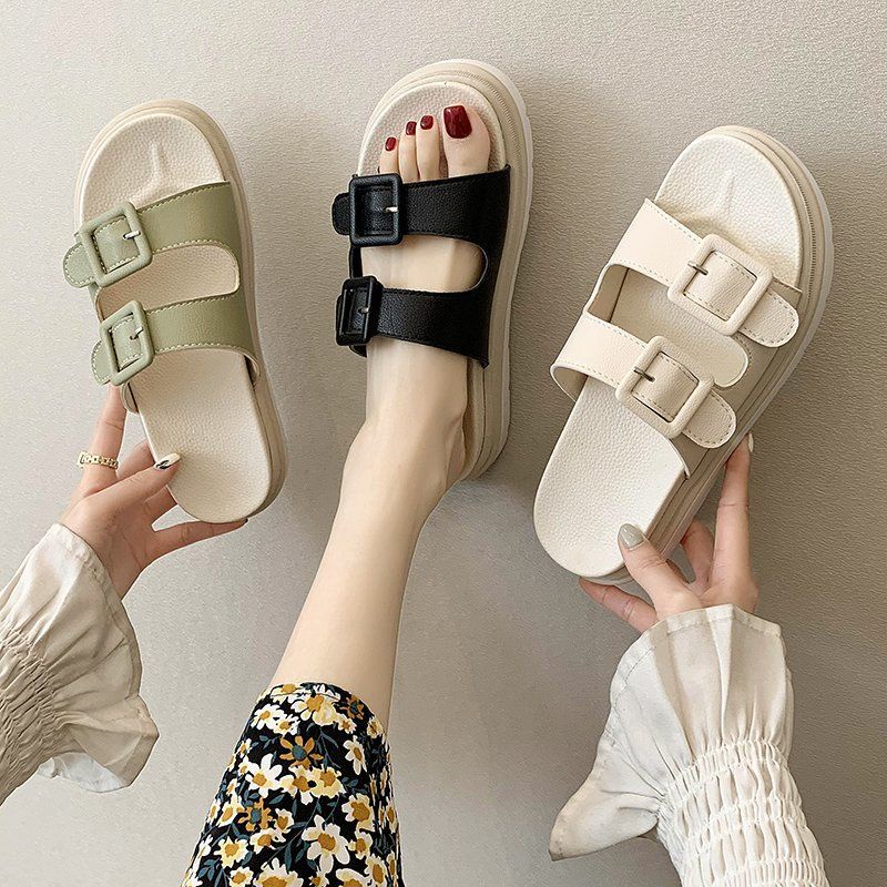 Dép Quai Ngang Đế Dày Chống Trượt Thiết Kế Mới Thời Trang Mùa Hè Cho Nữ