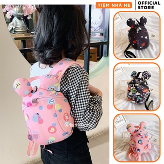 Balo Cho Bé Mầm Non Mẫu Giáo Đi Nhà Trẻ Hình Chú Chuột Mickey Đáng Yêu Tiệm Nhà He Size 26x23cm
