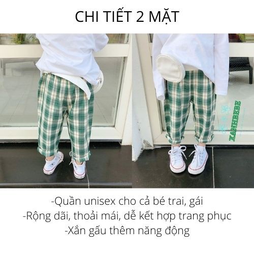 Quần kẻ caro trẻ em thời trang phong cách hàn quốc nhiều màu