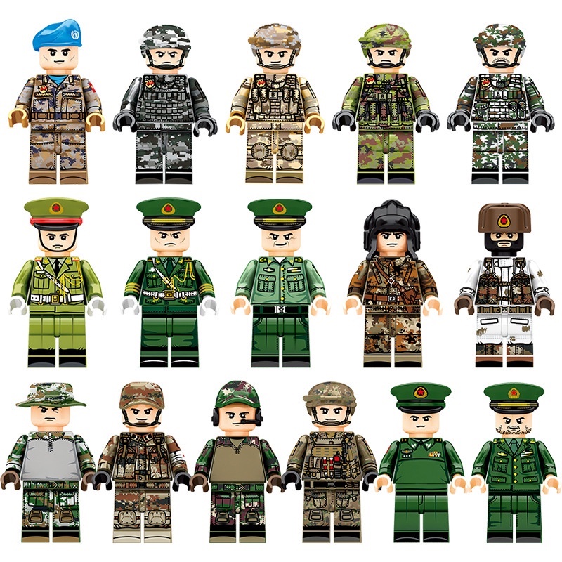Combo 16 Minifigures Các Nhân Vật Lính Quân Đội Sembo Block