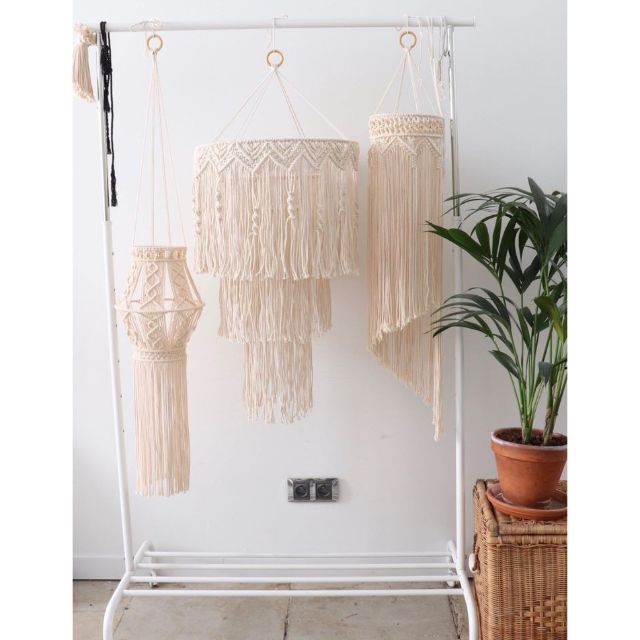 Đèn lồng trang trí đèn lồng treo tường Đèn lồng treo trần đèn lồng macrame handmade