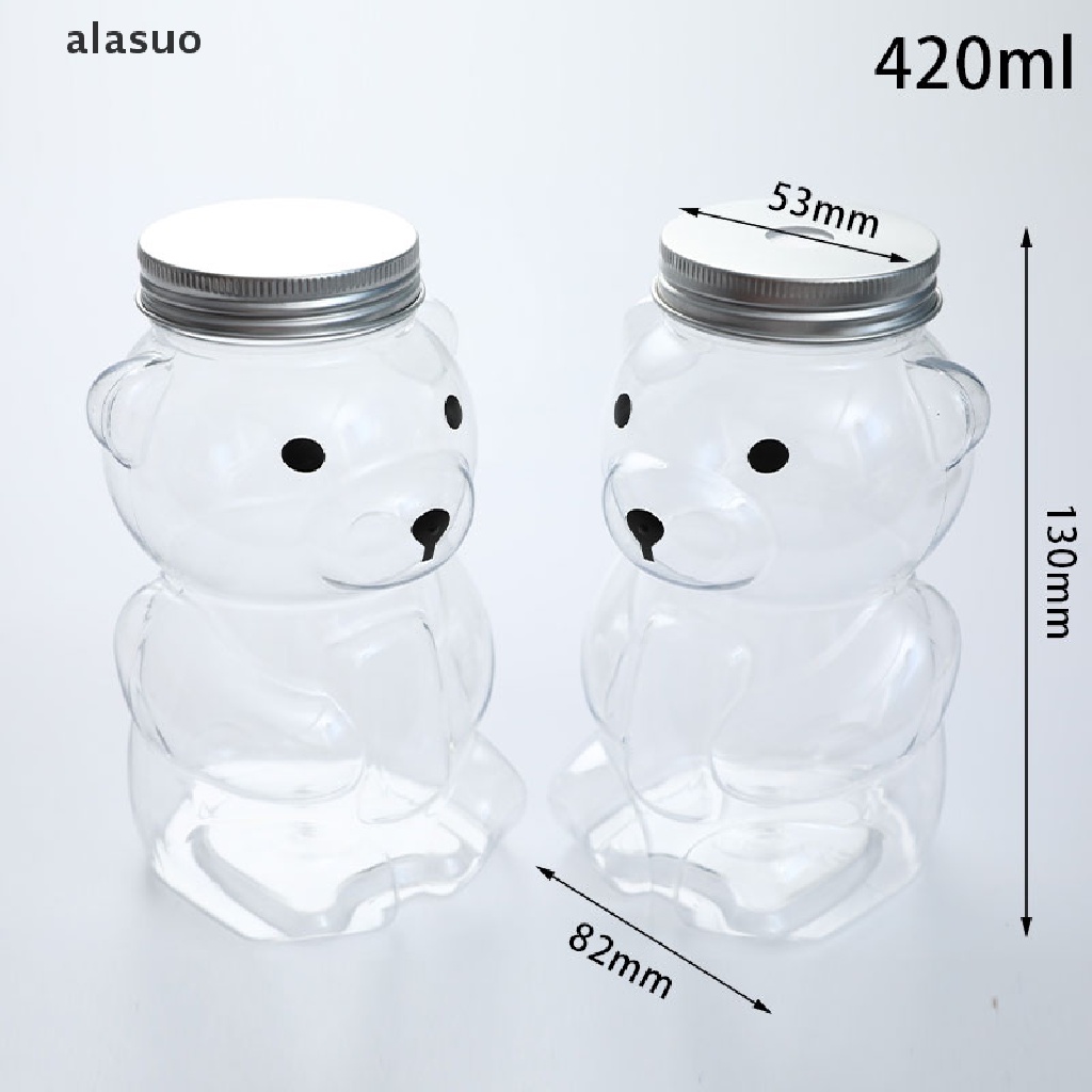 Bình đựng nước bằng nhựa có nắp đậy sức chứa lớn thiết kế gấu hoạt hình đáng yêu dành cho trẻ em