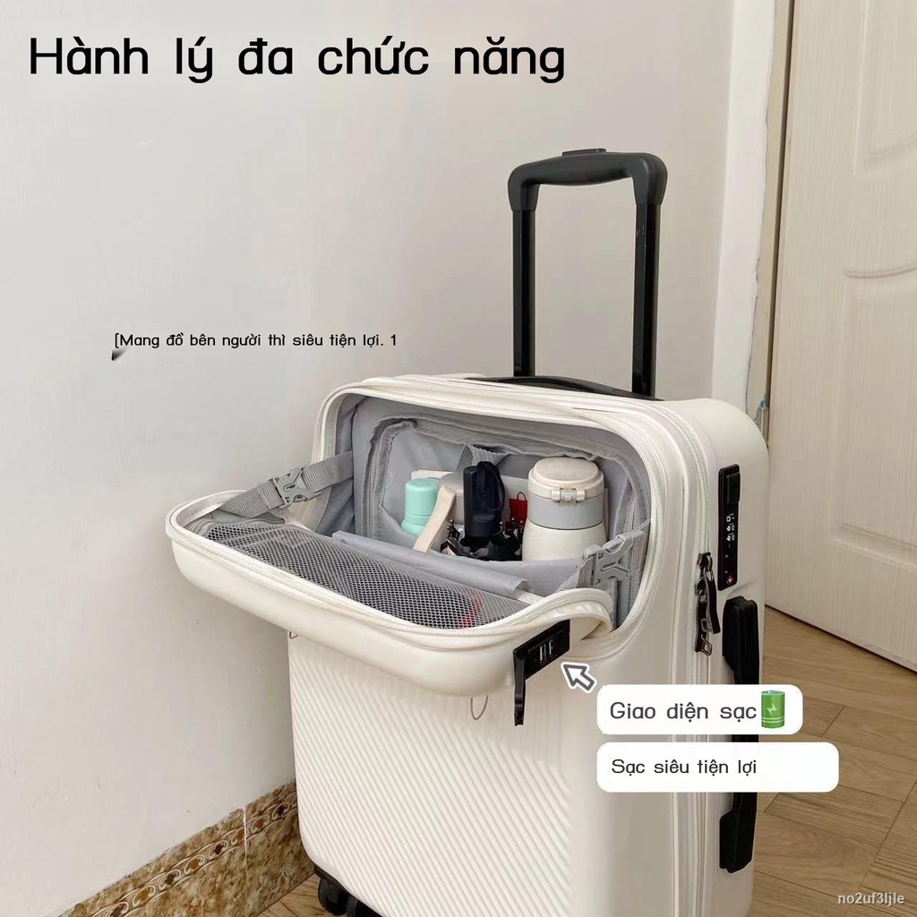 Hành lý cổng sạc USB Hộp đựng đồ lên máy bay vali 20 inch