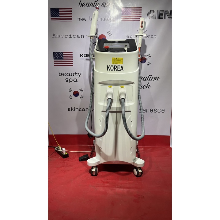 Máy laser 2in1  Máy triệt lông xóa xăm 2 tay cầm Korea