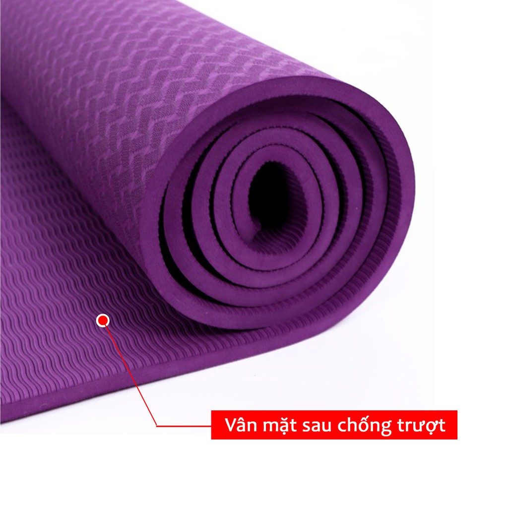 Thảm tập Yoga định tuyến , Thảm tập Gym, Fitness TPE 8mm đúc 1 lớp cao cấp