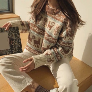 Áo len tuần lộc vintage