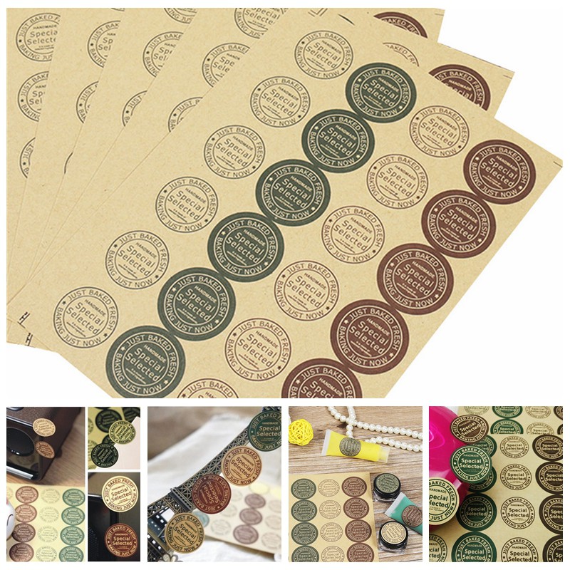 Nhãn Dán Trang Trí Hộp Quà Xà Phòng / Bánh Quy DIY