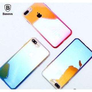 Ốp lưng IPhone 8 Plus hiệu Baseus Glaze đổi màu - Tặng kính cường lực