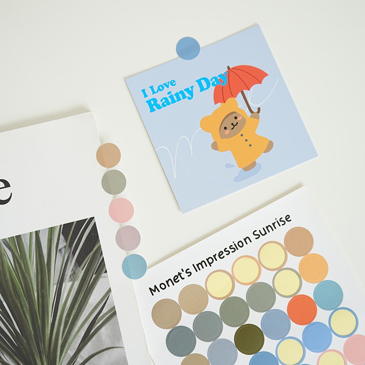 Nhãn Dán DIY Dán Trang Trí Sổ Tay Niêm Phong... Nhiều Mẫu Màu Pastel