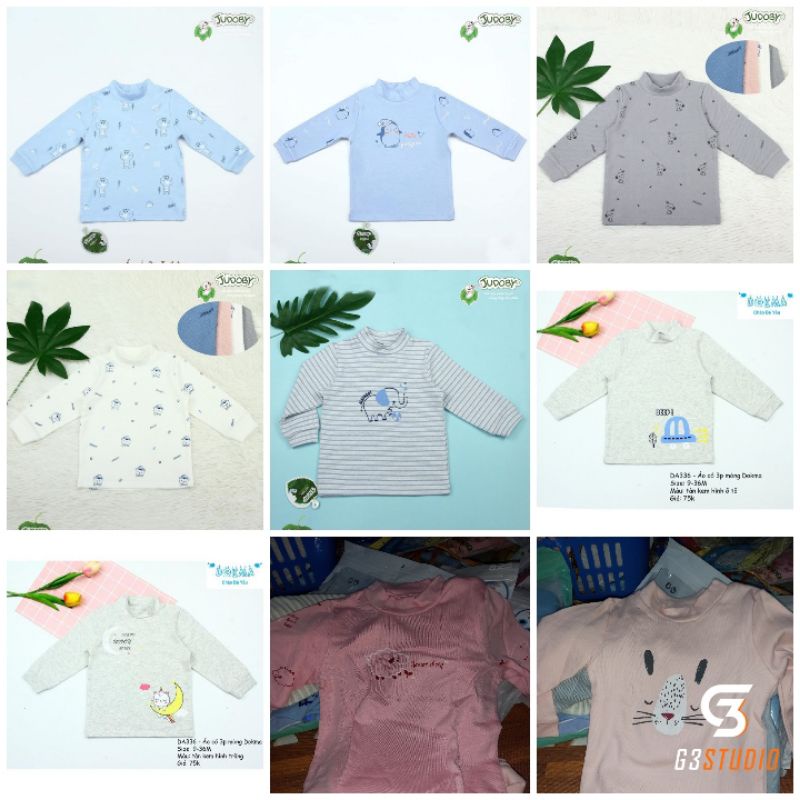 Áo cổ 3p bé trai/gái dokma