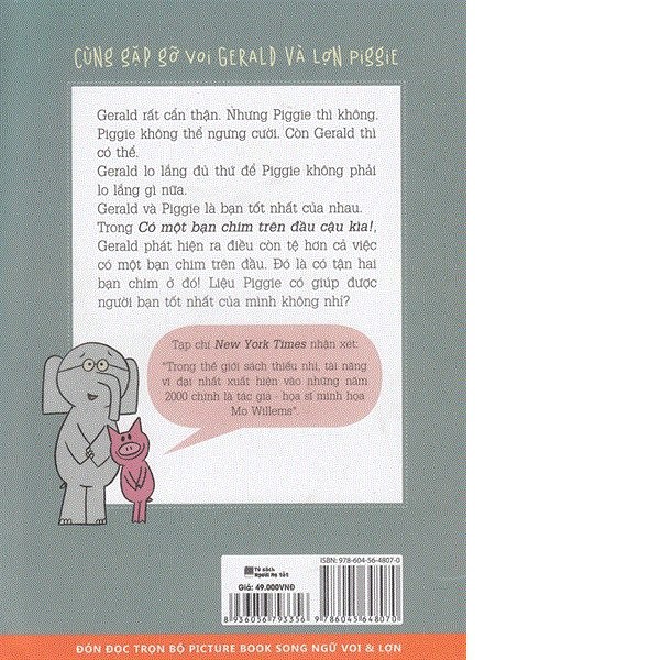 Sách Voi & Lợn - Tập 3 - Có Một Bạn Chim Trên Đầu Cậu Kìa! – There Is A Bird On Your Head! | BigBuy360 - bigbuy360.vn