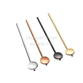 Ống Hút Muỗng Đầu Tròn Nhiều Màu (Tặng Kèm Cọ Rửa)