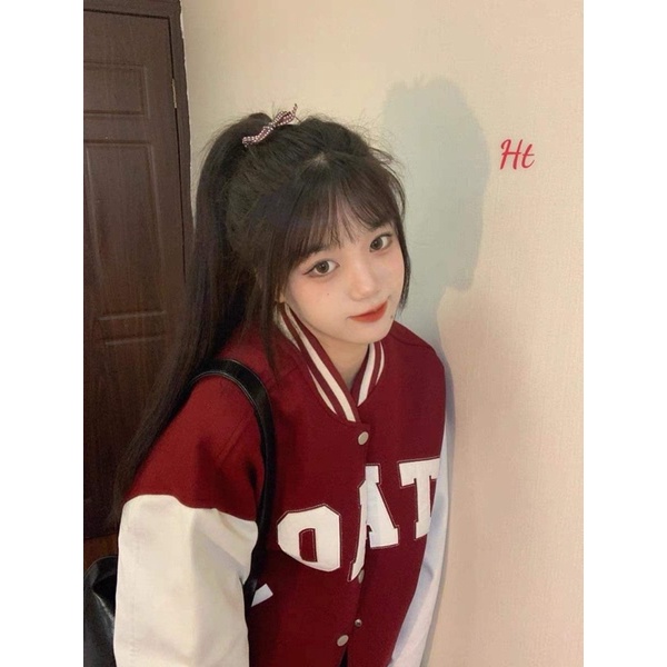 Áo khoác bomber TAO đỏ HT12