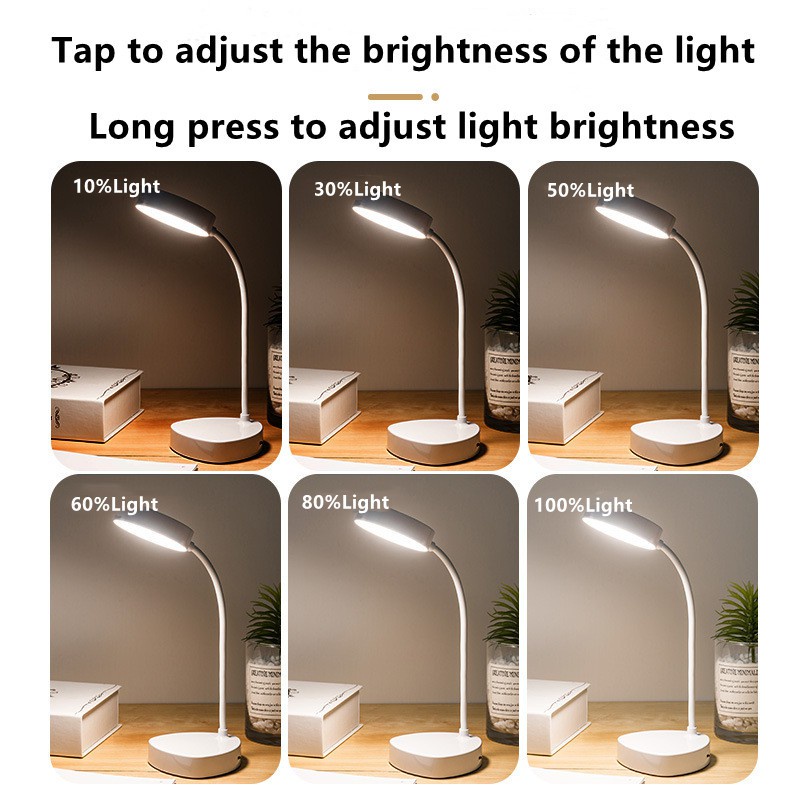 Đèn LED Đọc Sách Để Bàn 3 Trong 1 1200mah Có Thể Gấp Gọn Tiện Lợi