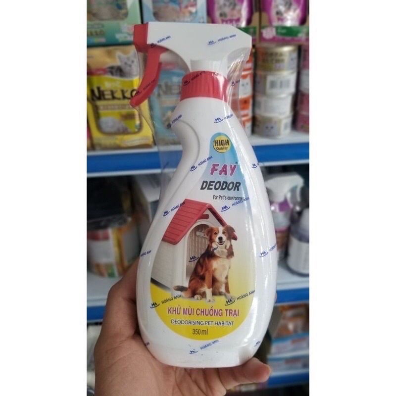 Xịt Khử Mùi Chuồng Trại FAY DEODER mùi thơm dễ chịu, an toàn cho thú cưng, Khử mùi chuồng chó mèo Thỏ chuột Hamster