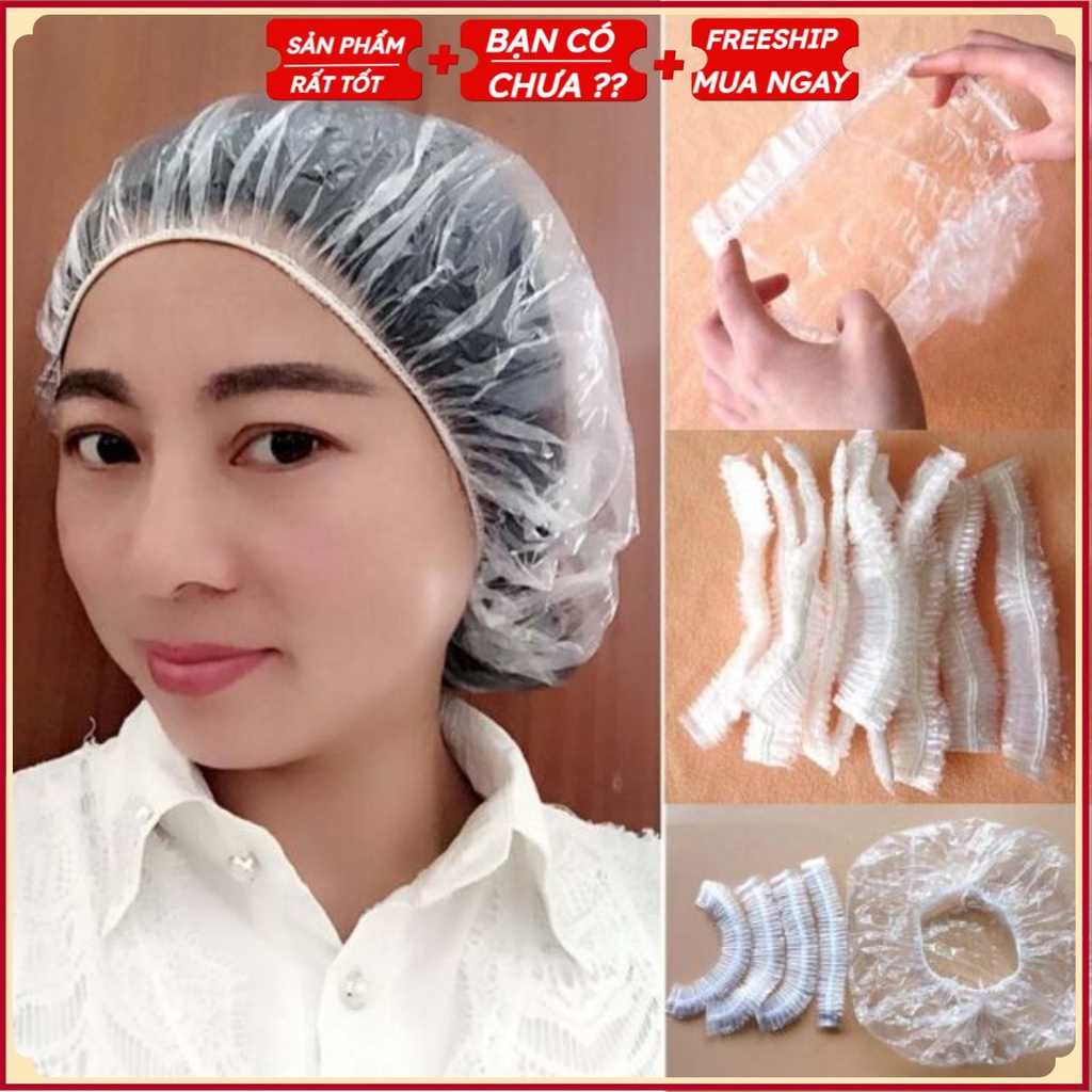 Bán Sỉ Set 100 Mũ Chụp Công Nhân, Công Xưởng (Trắng)