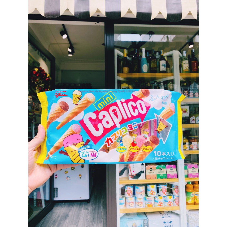 Bánh ốc quế Nhật Bản Bourbon Glico Caplico 87g-Hàng nhập khẩu chính hãng