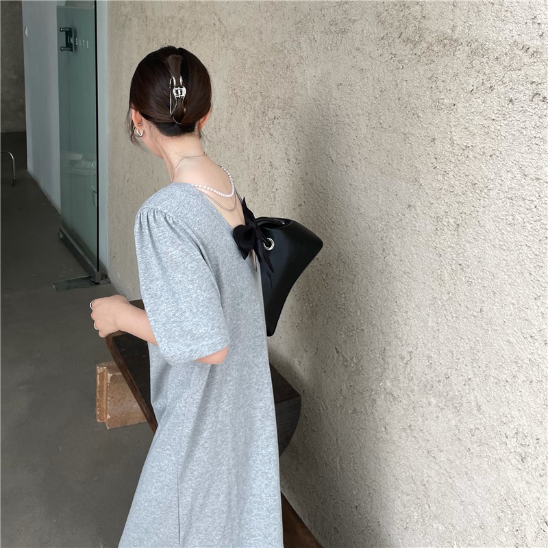 Đầm Midi Tay Ngắn Phong Cách Hàn Quốc Gồm 3 Màu | BigBuy360 - bigbuy360.vn