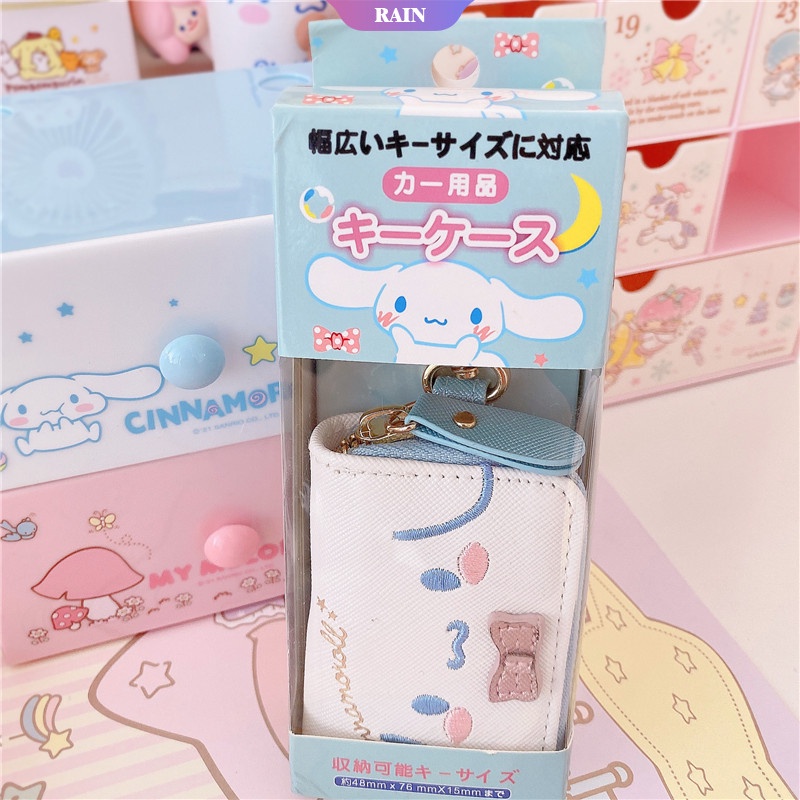 Móc Khóa Hoạt Hình Sanrio Melody Cinnamoroll Hello Kitty Kuromi Pom Pom Purin Có Khóa Kéo Và Hộp Đựng