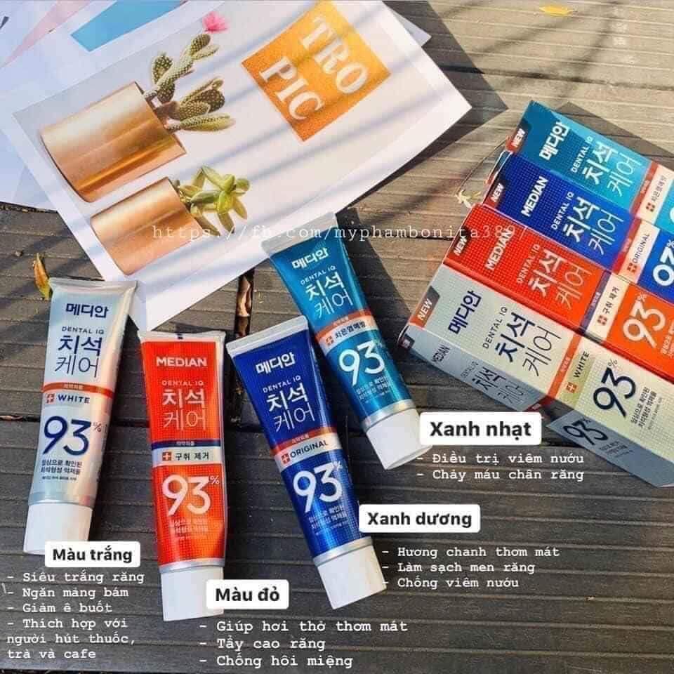 KEM ĐÁNH RĂNG THƠM MIỆNG MEDIAN HÀN QUỐC - KHÁCH CHỌN MÀU NOTE GHI CHÚ