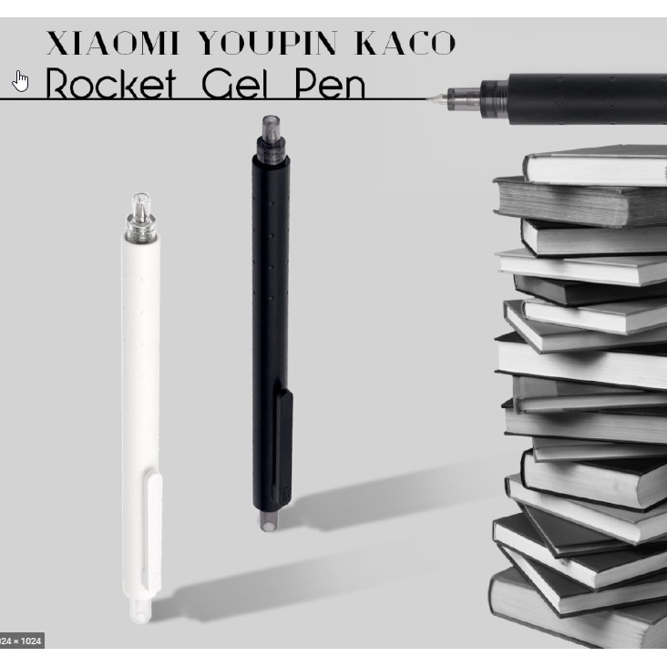 Bút bi gel KACO ROCKET 2 màu trắng, đen