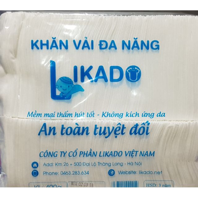 KHĂN VẢI ĐA NĂNG LIKADO 400G (20×22CM)