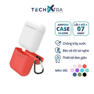 Case Airpods silicon trơn TechXTRA, vỏ ốp đựng bảo vệ tai nghe bluetooth Airpod 1 2