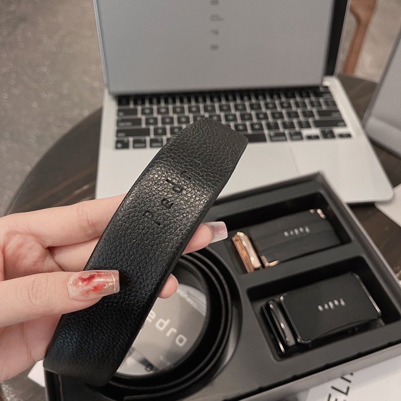 Dây thắt lưng nam 2 mặt cao cấp full box kèm túi giấy THL02