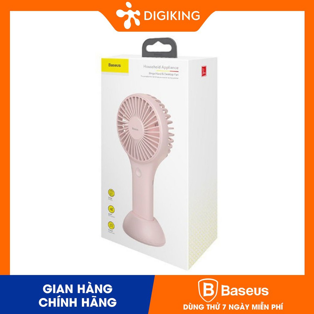 [Mã ELHA22 giảm 5% đơn 300K] Quạt mini Baseus Bingo hand and desktop fan White-CXBG-02/04