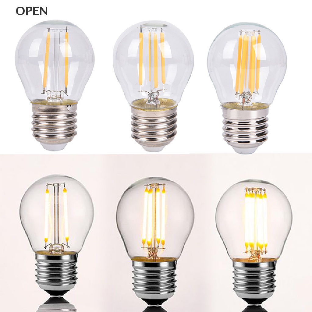 Bóng Đèn LED Sợi Thủy Tinh 2W / 4W / 6W E27 COB G45 Hình Ngọn Lửa