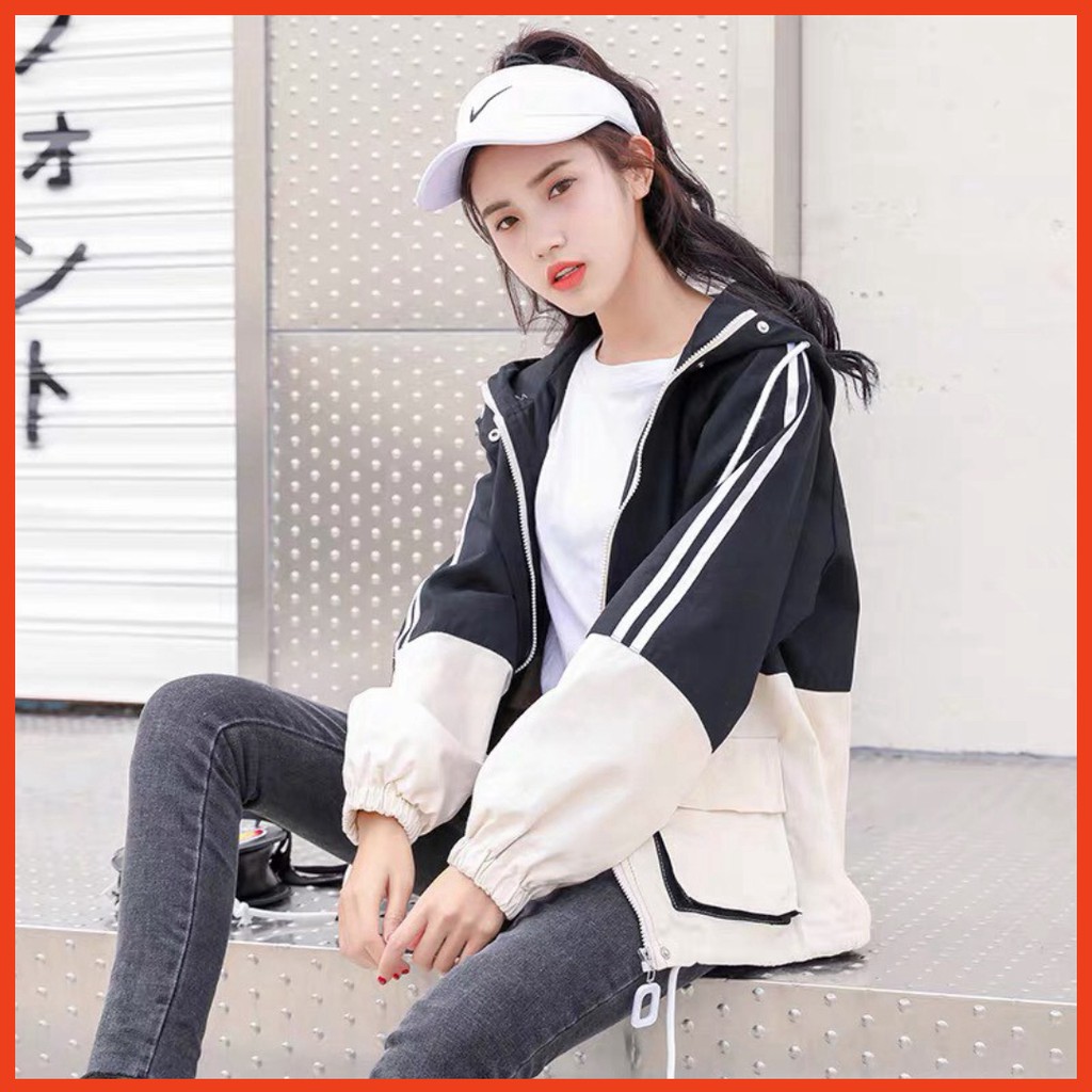 𝗡𝗘𝗪 𝗔𝗥𝗥𝗜𝗩𝗔𝗟  Áo khoác dù unisex form rộng WIND Túi Hộp áo khoác dù nam nữ ulzzang WIND