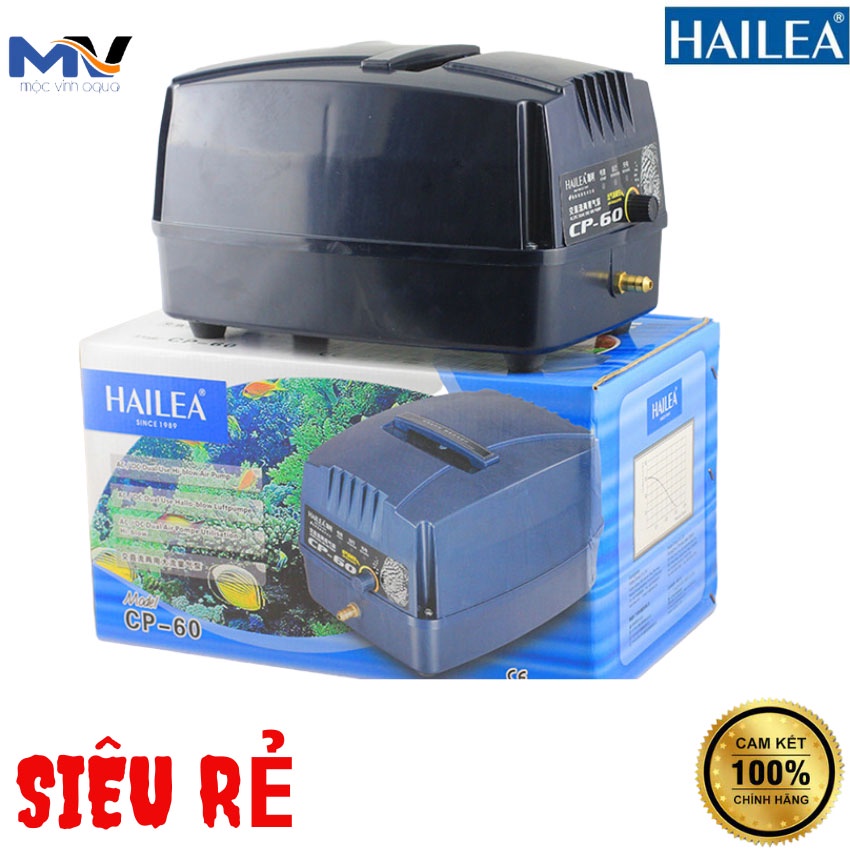 Máy sủi oxy tích điện hồ cá Hailea CP-60, lưu lượng 60L/h, Pin 24h, công suất 80W