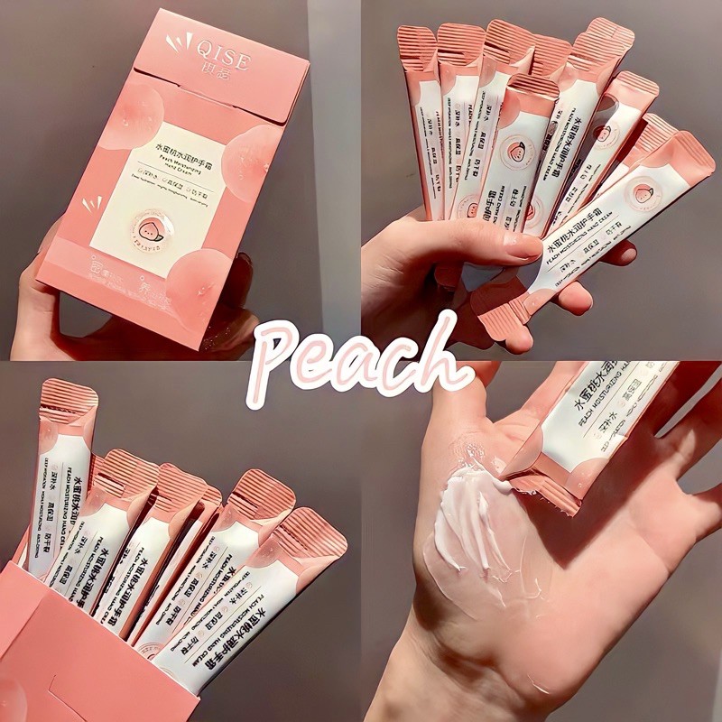 HỘP 20 GÓI Kem Dưỡng Da Tay Ẩm Mịn Màng Và Móng Chắc Khoẻ QISE Đào Cao Cấp