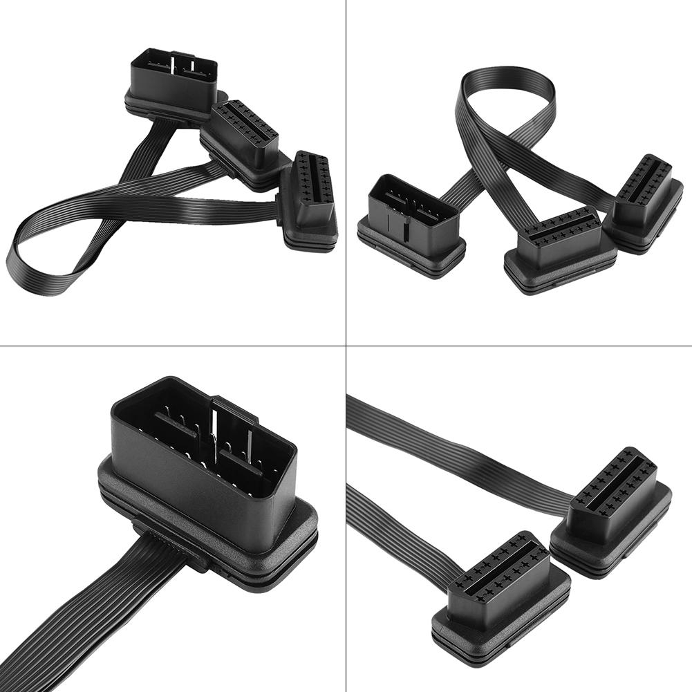 Diagnostic Cable OBD2 Car in Extension Connector 16pin 1 2 Converted Adapter