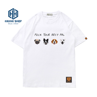 Áo thun cute tay ngắn nữ form rộng in hình 4 Chú Cún 468