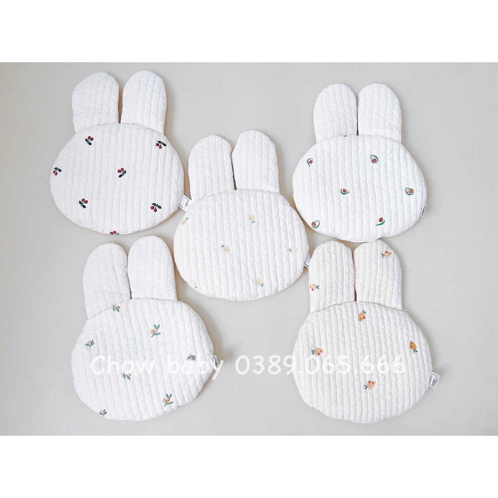 Gối mỏng sơ sinh Dottodot nội địa Hàn Quốc thêu họa tiết